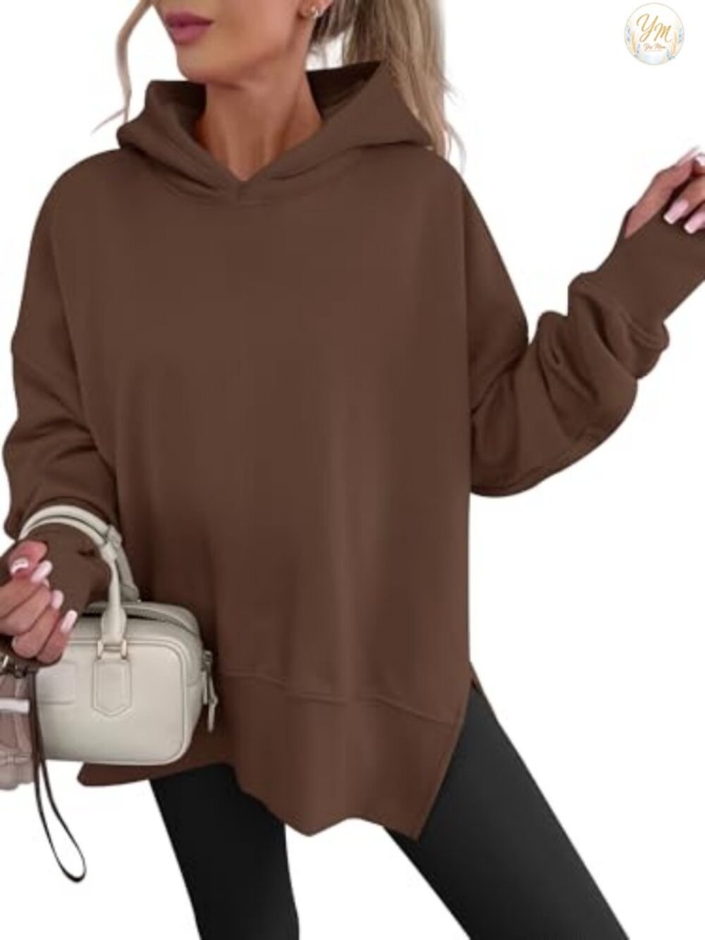 Oversized Pullover Hoodie Thumbhole Long Sleeve Sweatshirt Casual